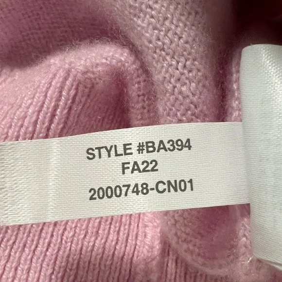 J Crew Womens Pink Cashmere Relaxed V Neck Sweater Heathered Peony size XXS - Picture 11 of 12